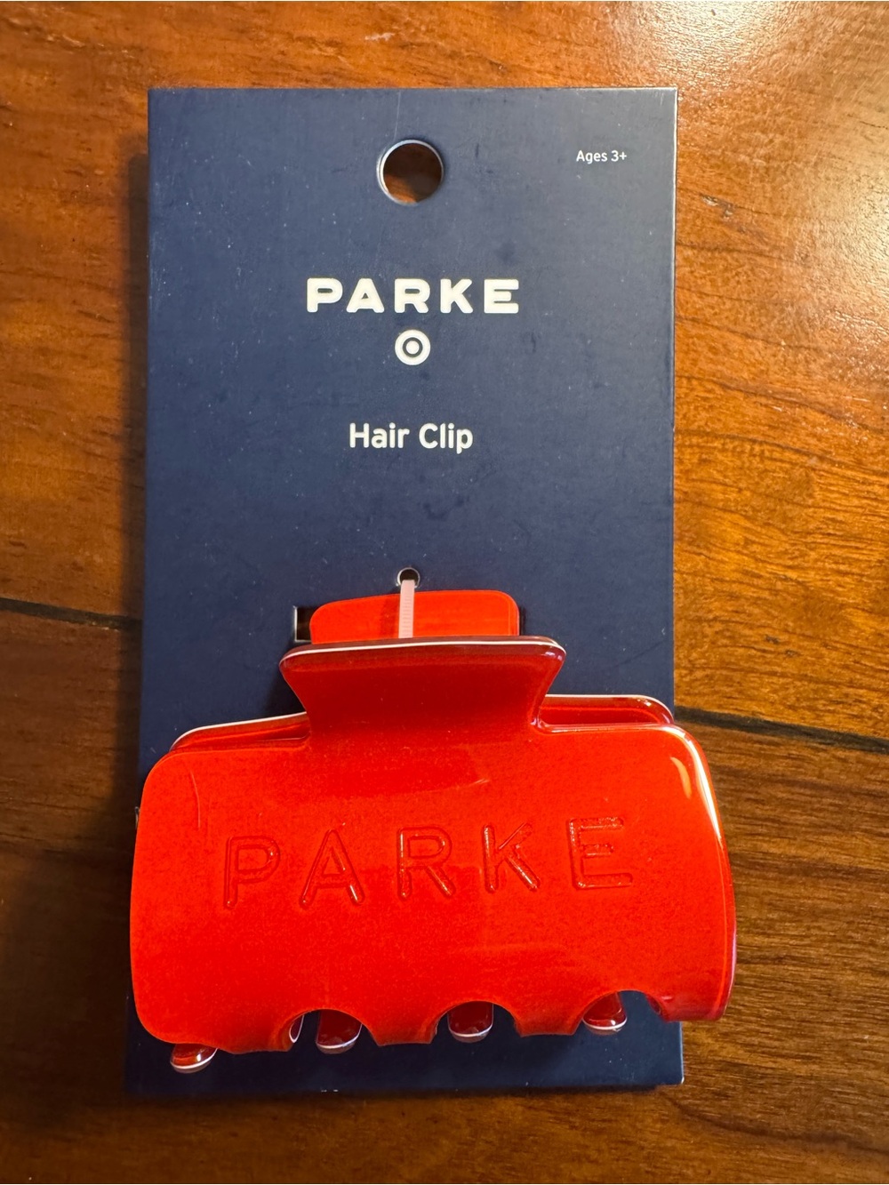 PARKE Red Hair Clip - Glossy Acrylic Claw Clip